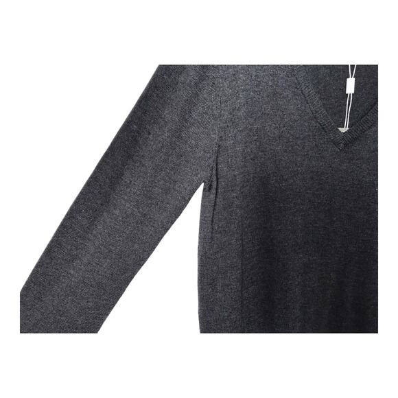 Spense Top Womens Size M Grey Wool Blend Long Sleeve V-Neck Pullover Sweater - Picture 4 of 12